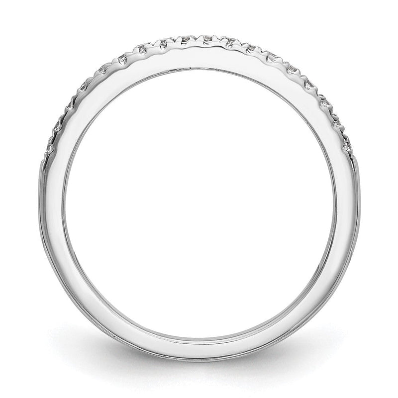 14K Weißgold Ehering mit natürlichen Diamanten