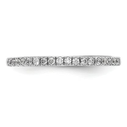 14K Weißgold Ehering mit natürlichen Diamanten
