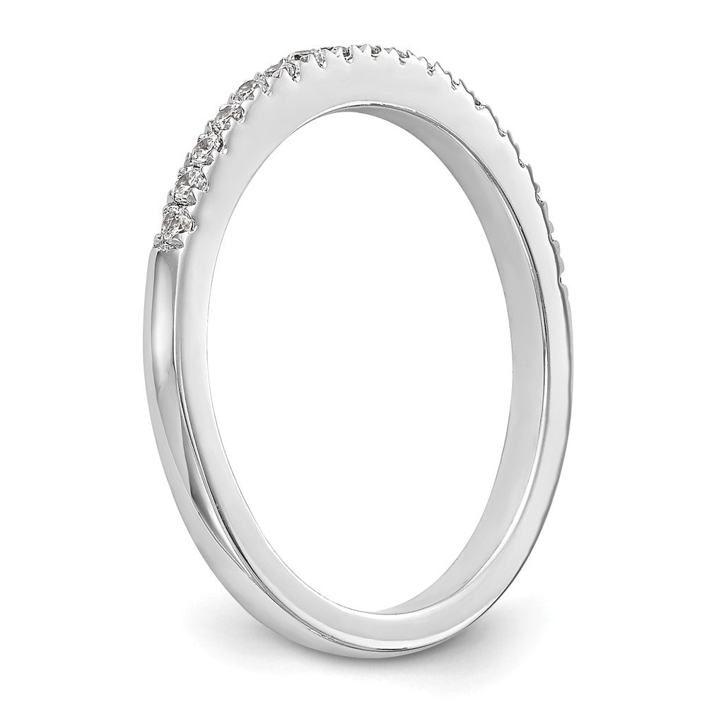14K Weißgold Ehering mit natürlichen Diamanten