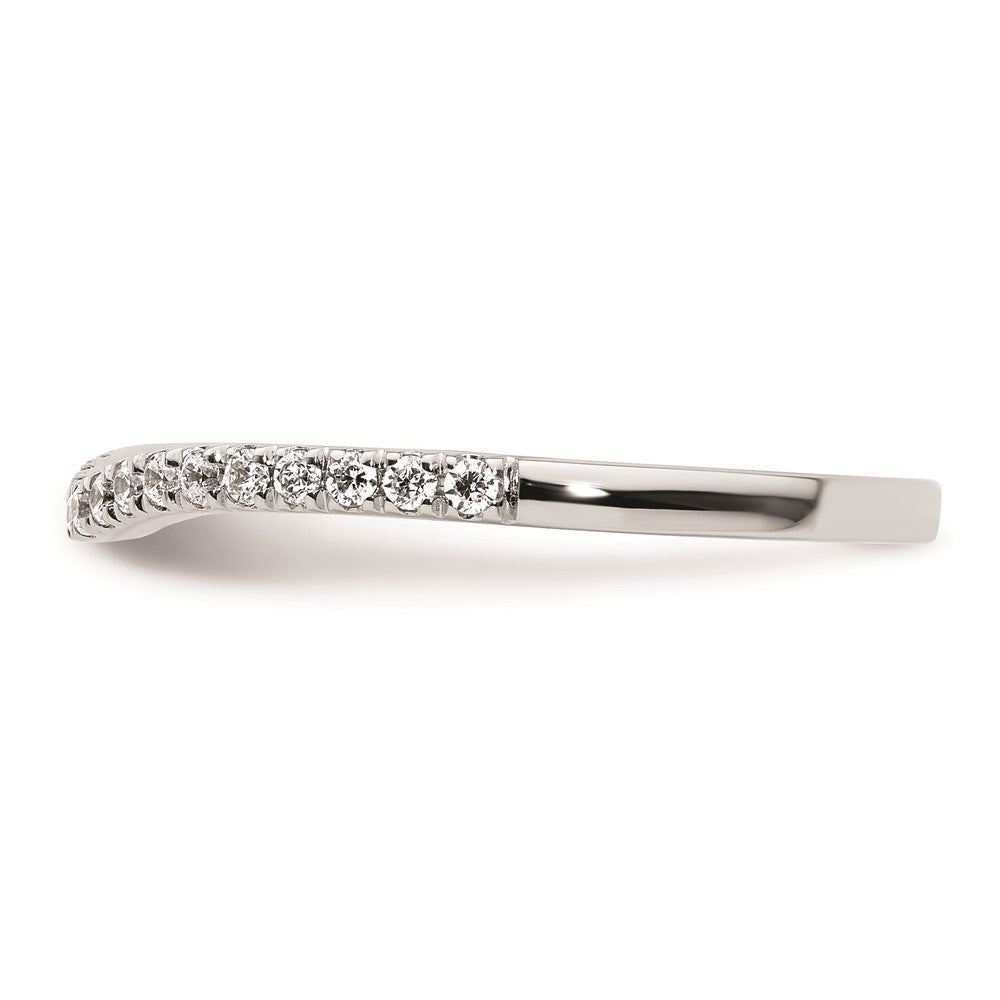 14K Weißgold Ehering mit natürlichen Diamanten