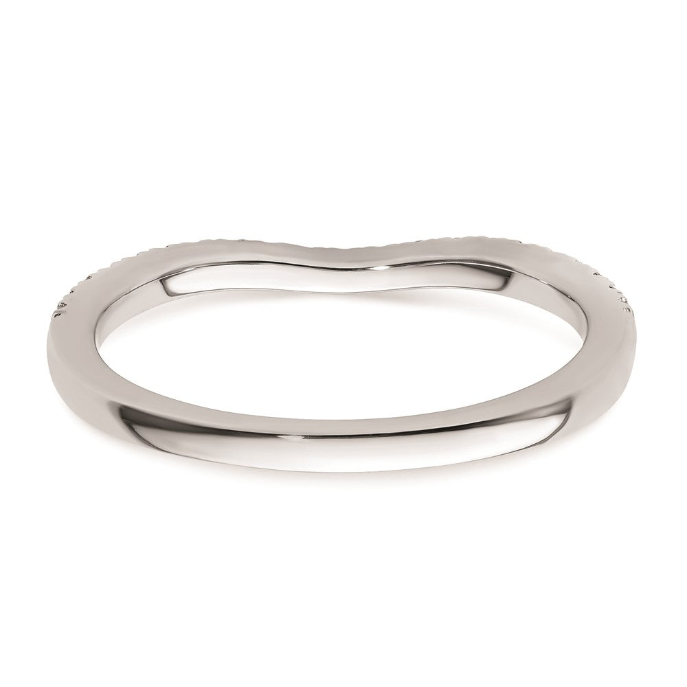 14K Weißgold Ehering mit natürlichen Diamanten