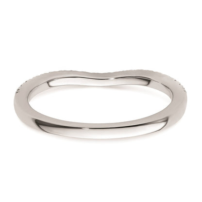 14K Weißgold Ehering mit natürlichen Diamanten