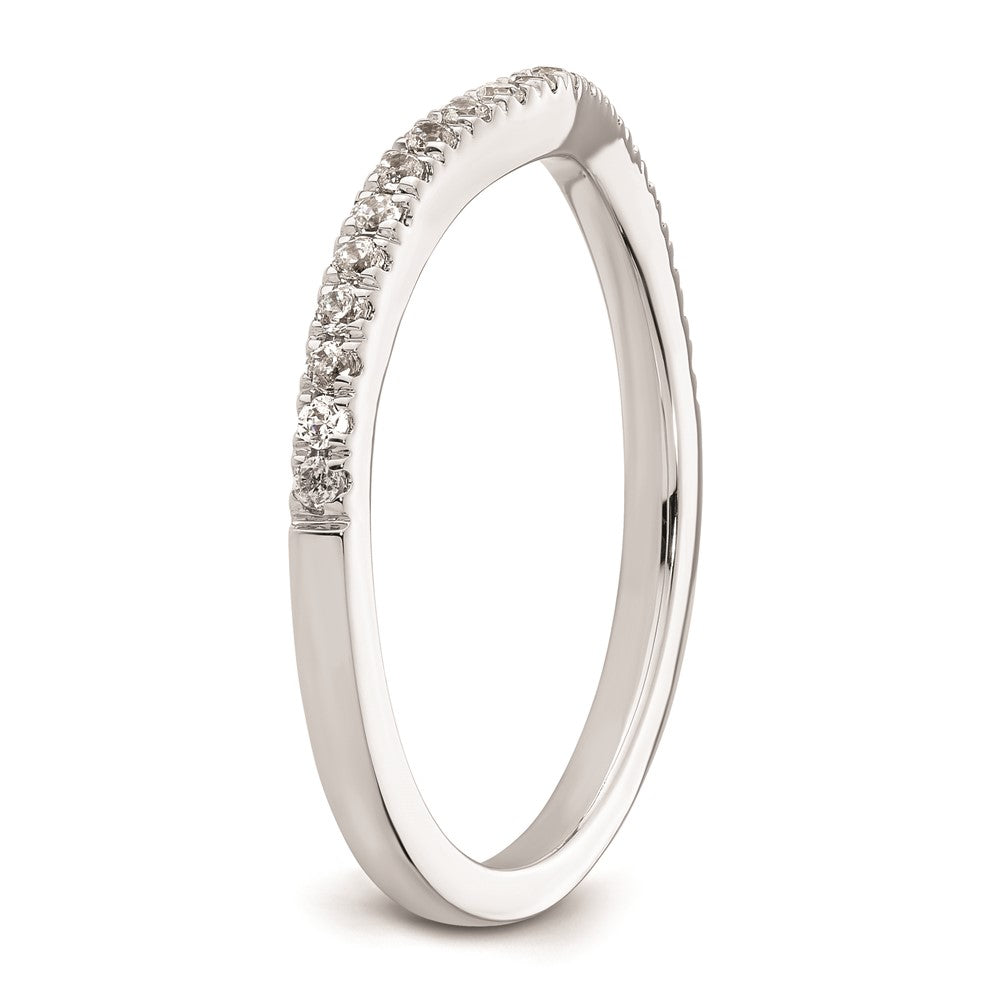 14K Weißgold Ehering mit natürlichen Diamanten