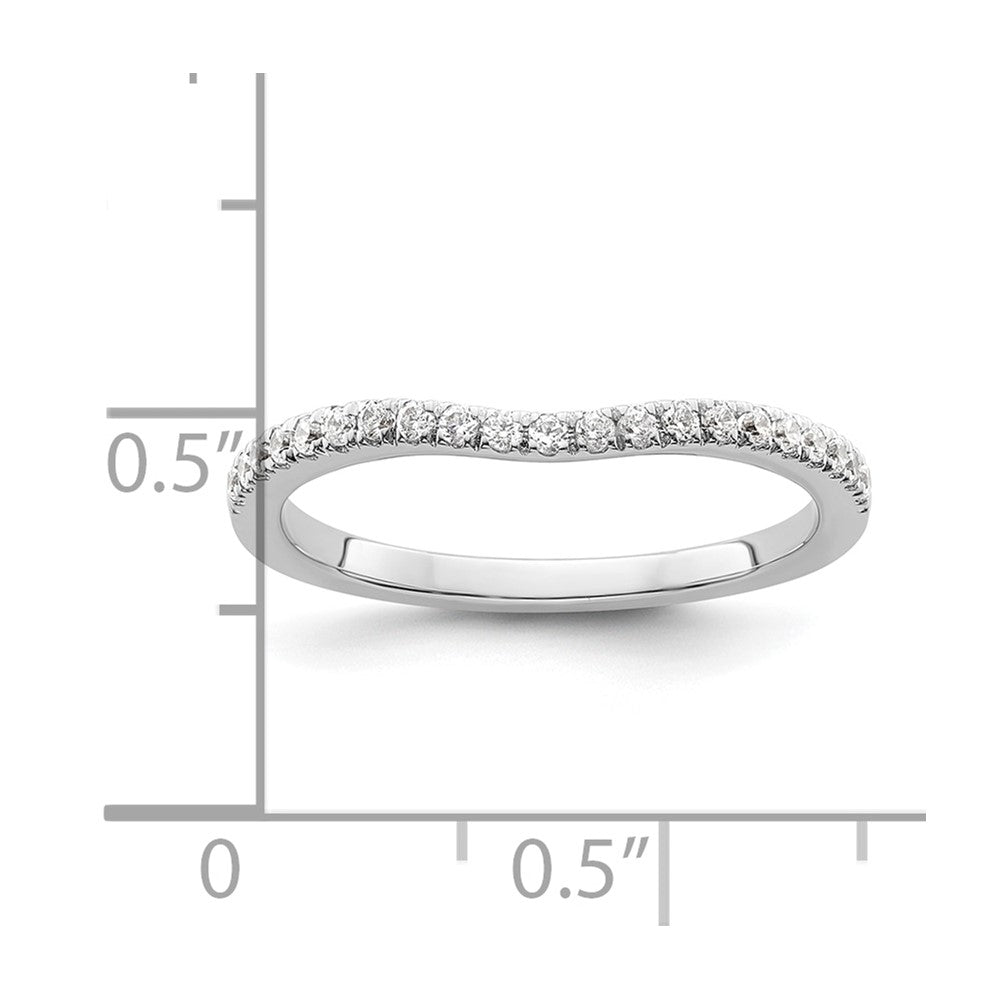 14K Weißgold Ehering mit natürlichen Diamanten