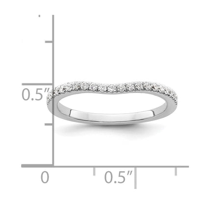 14K Weißgold Ehering mit natürlichen Diamanten