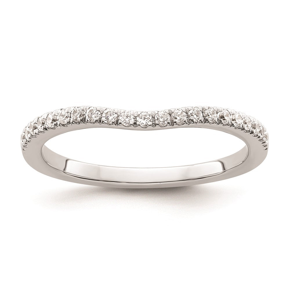 14K Weißgold Ehering mit natürlichen Diamanten