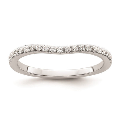 14K Weißgold Ehering mit natürlichen Diamanten