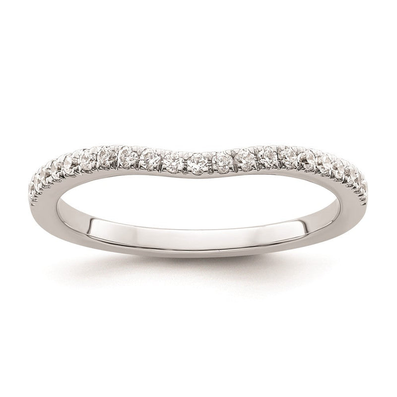 14K Weißgold Ehering mit natürlichen Diamanten