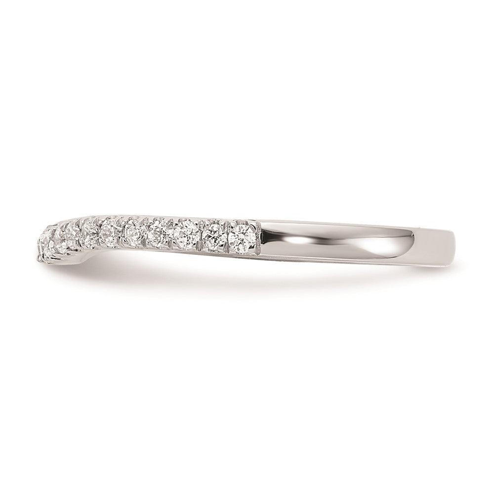 14K Weißgold Ehering mit natürlichen Diamanten, 0,22 ct Gesamtgewicht