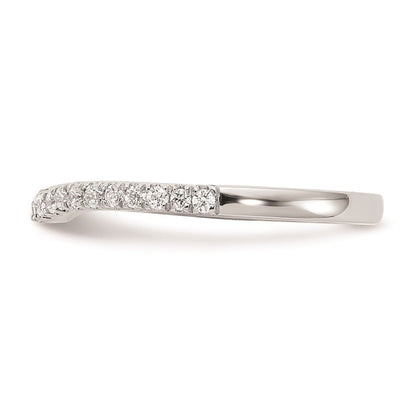 14K Weißgold Ehering mit natürlichen Diamanten, 0,22 ct Gesamtgewicht