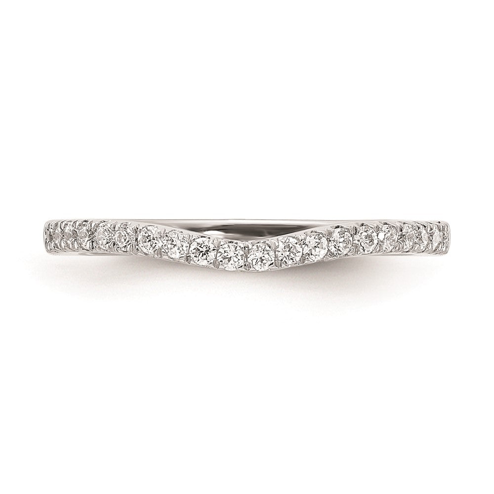 14K Weißgold Ehering mit natürlichen Diamanten, 0,22 ct Gesamtgewicht