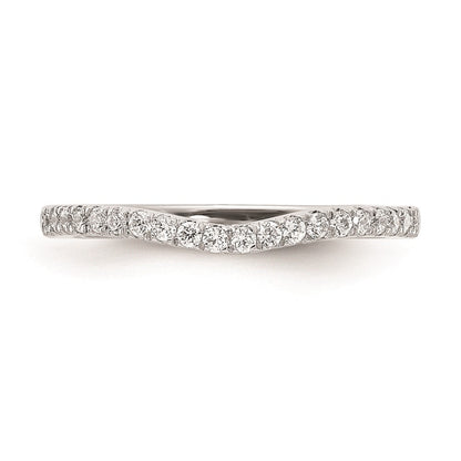 14K Weißgold Ehering mit natürlichen Diamanten, 0,22 ct Gesamtgewicht