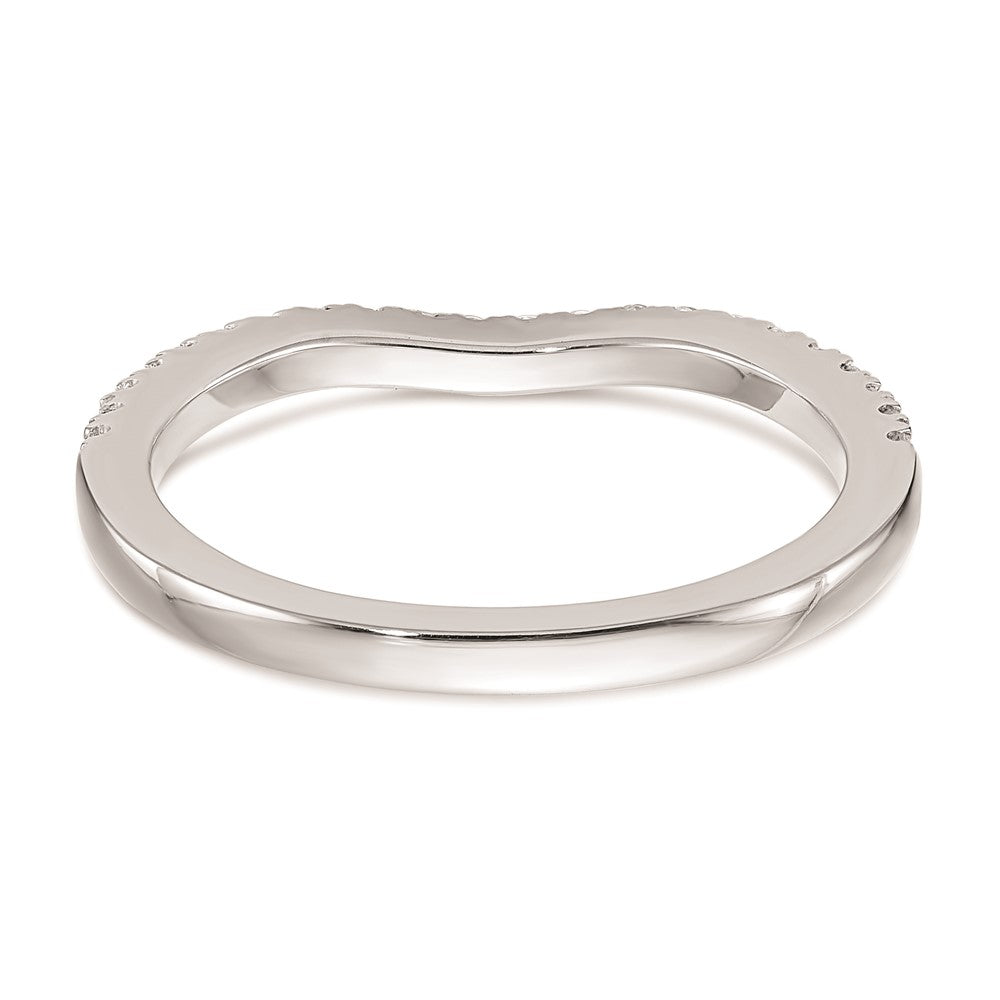 14K Weißgold Ehering mit natürlichen Diamanten, 0,22 ct Gesamtgewicht