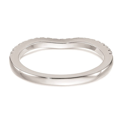 14K Weißgold Ehering mit natürlichen Diamanten, 0,22 ct Gesamtgewicht
