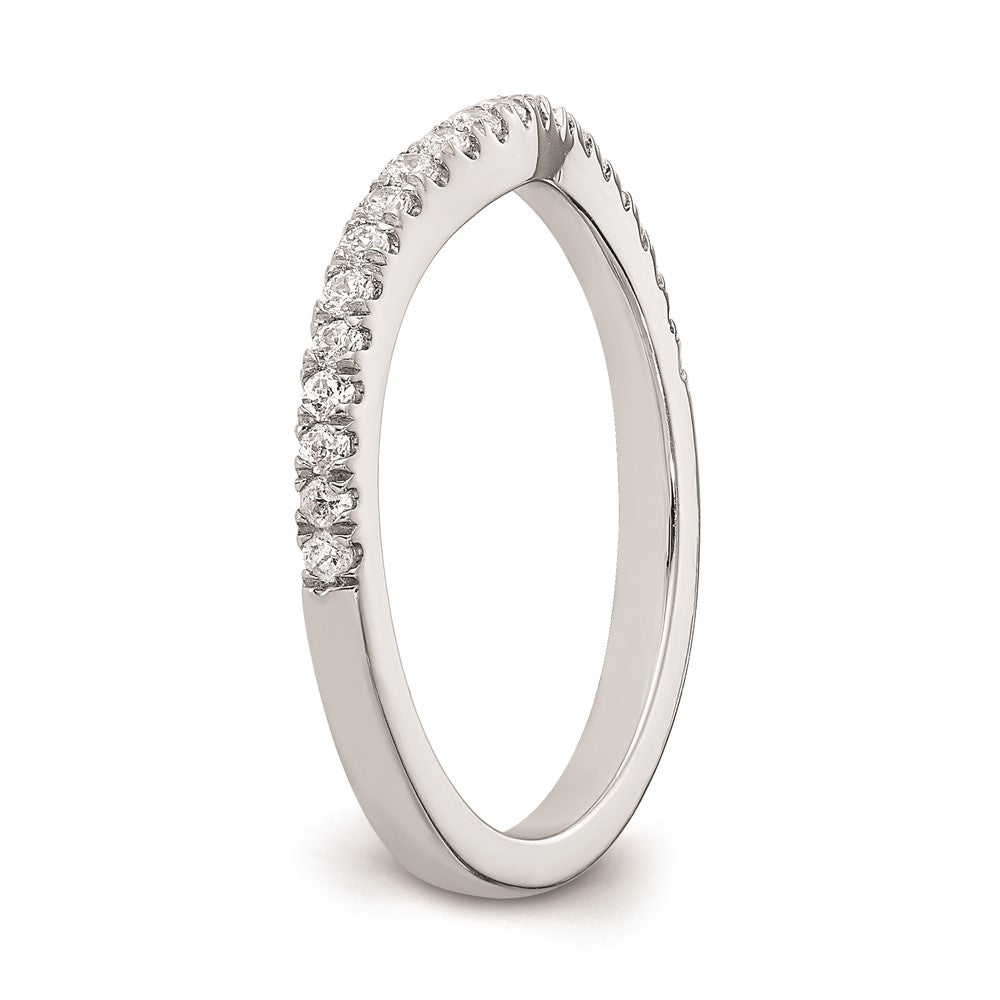 14K Weißgold Ehering mit natürlichen Diamanten, 0,22 ct Gesamtgewicht