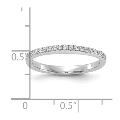 14K Weißgold Ehering mit natürlichen Diamanten, 0,22 ct Gesamtgewicht
