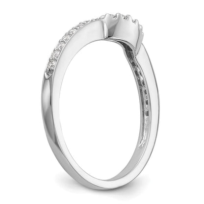 Ehering aus 14K Weißgold mit natürlichen Diamanten