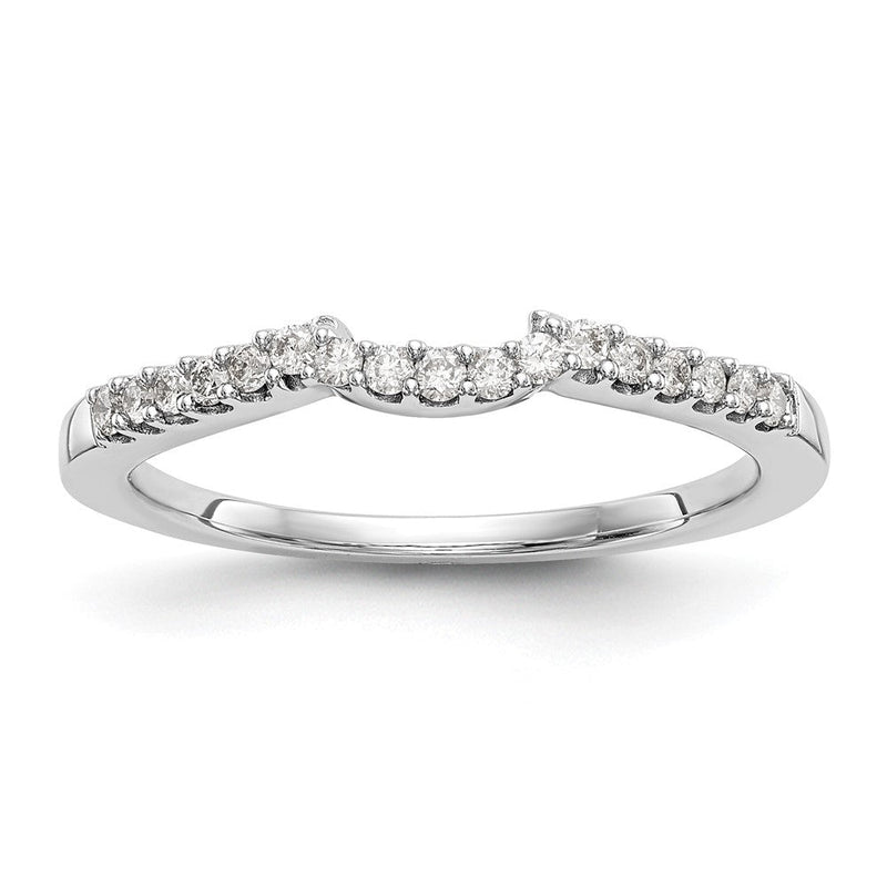 Ehering aus 14K Weißgold mit natürlichen Diamanten
