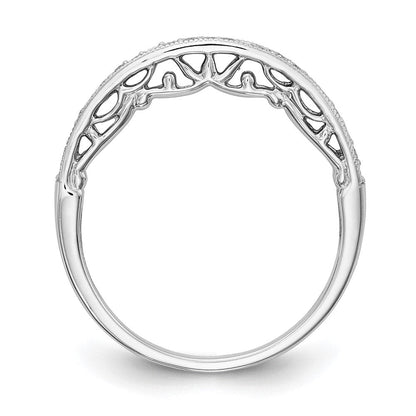 14K Weißgold Ehering mit natürlichen Diamanten
