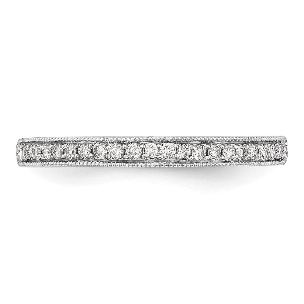 14K Weißgold Ehering mit natürlichen Diamanten