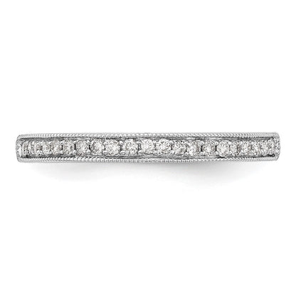 14K Weißgold Ehering mit natürlichen Diamanten