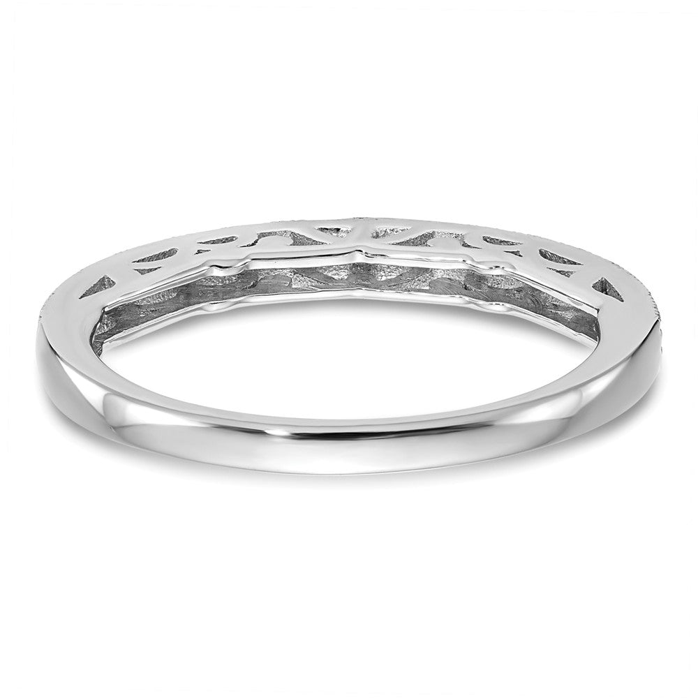 14K Weißgold Ehering mit echten Diamanten