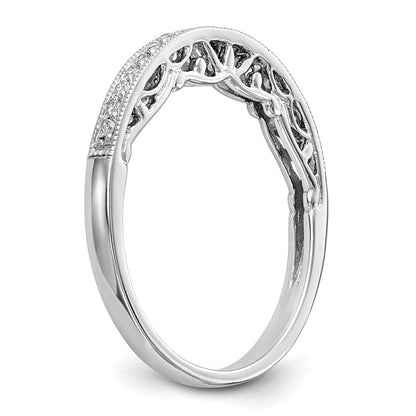 14K Weißgold Ehering mit natürlichen Diamanten