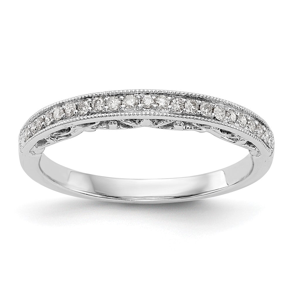 14K Weißgold Ehering mit natürlichen Diamanten