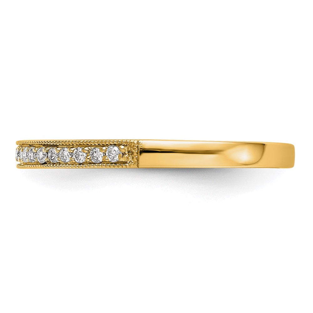 14K Gelbgold Ehering mit echten Diamanten