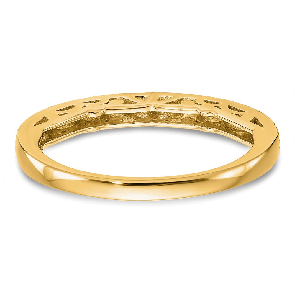 14K Gelbgold Ehering mit echten Diamanten