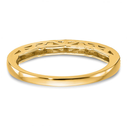 14K Gelbgold Ehering mit echten Diamanten