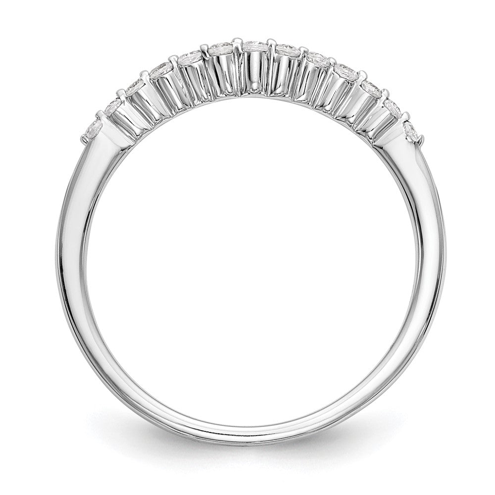 14K Weißgold Ehering mit natürlichen Diamanten