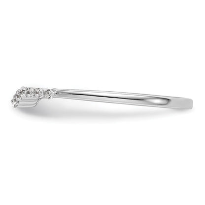 14K Weißgold Ehering mit natürlichen Diamanten