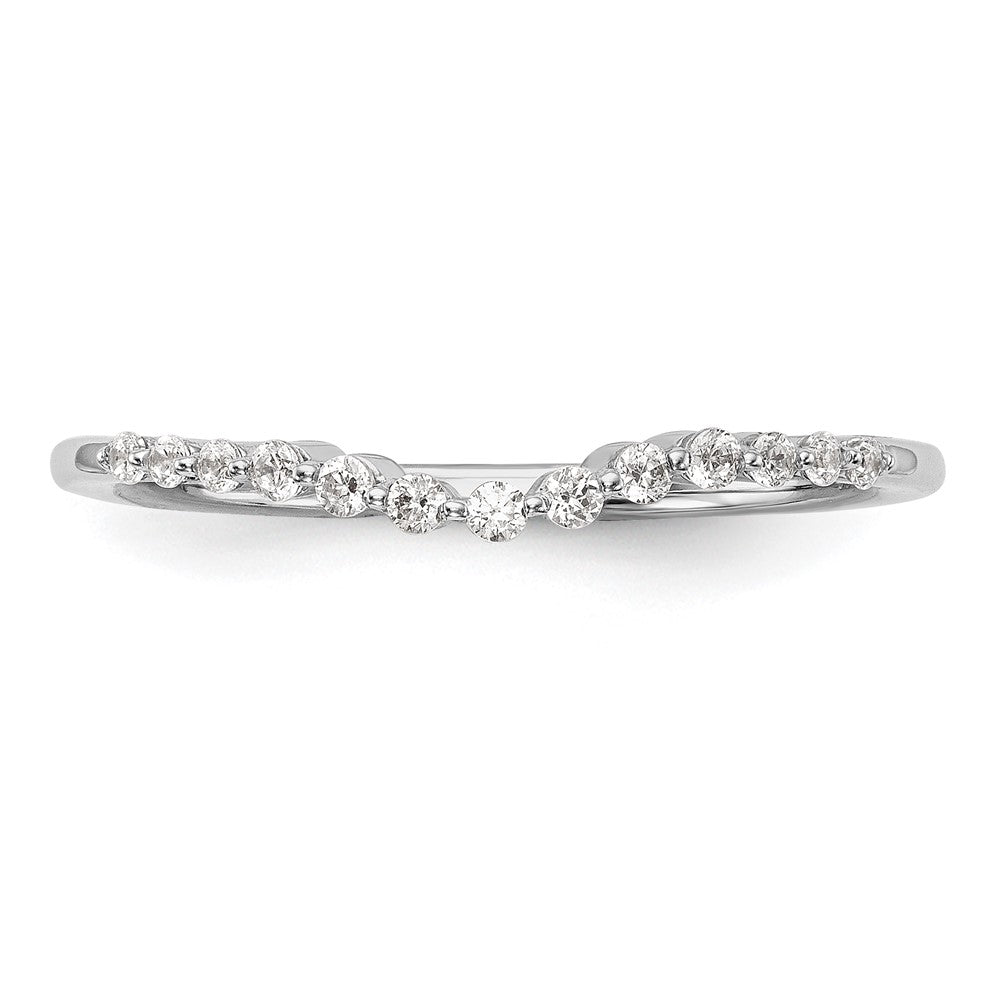 14K Weißgold Ehering mit natürlichen Diamanten