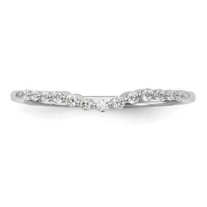 14K Weißgold Ehering mit natürlichen Diamanten