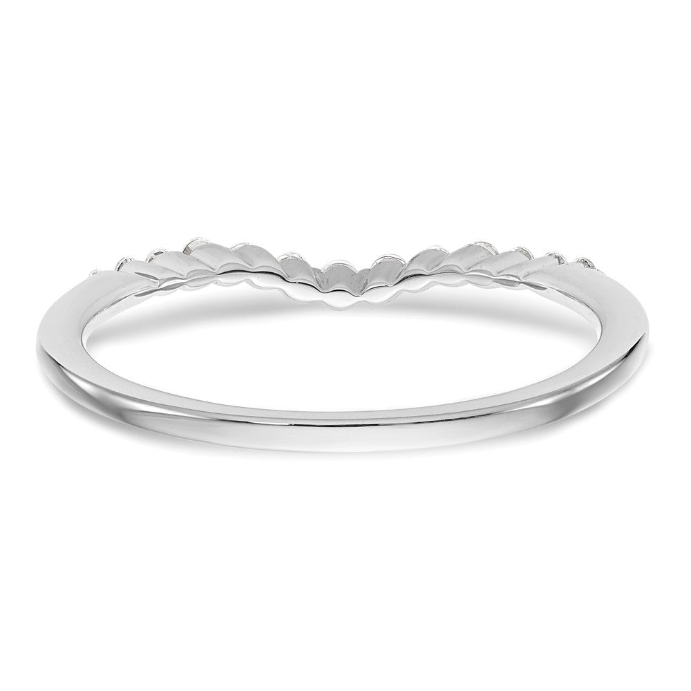 14K Weißgold Ehering mit natürlichen Diamanten