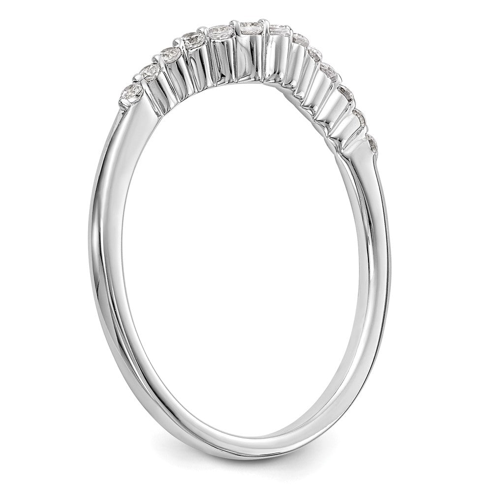 14K Weißgold Ehering mit natürlichen Diamanten