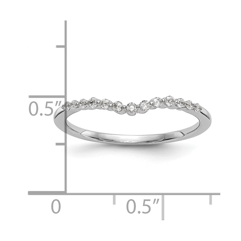 14K Weißgold Ehering mit natürlichen Diamanten