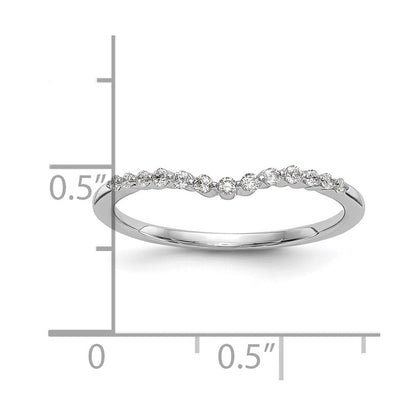 14K Weißgold Ehering mit natürlichen Diamanten