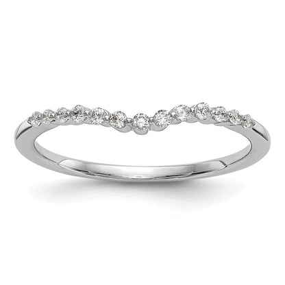 14K Weißgold Ehering mit natürlichen Diamanten