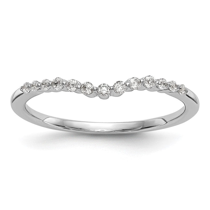 14K Weißgold Ehering mit natürlichen Diamanten