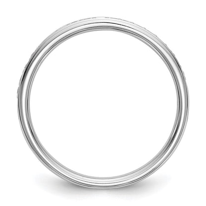 14K Weißgold Ehering mit natürlichen Diamanten 0,18 ct