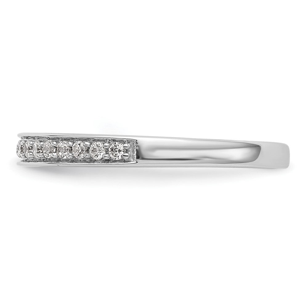 14K Weißgold Ehering mit natürlichen Diamanten 0,18 ct
