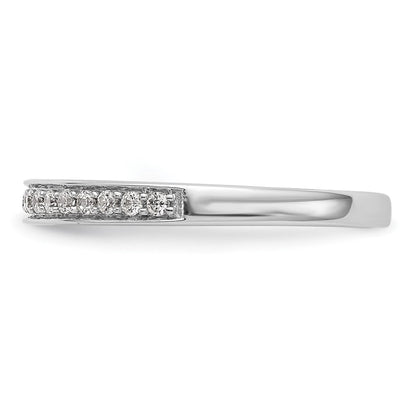 14K Weißgold Ehering mit natürlichen Diamanten 0,18 ct