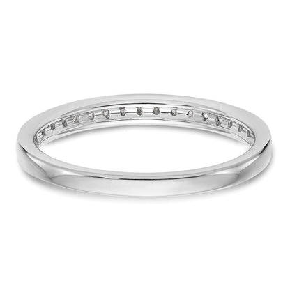 14K Weißgold Ehering mit natürlichen Diamanten 0,18 ct