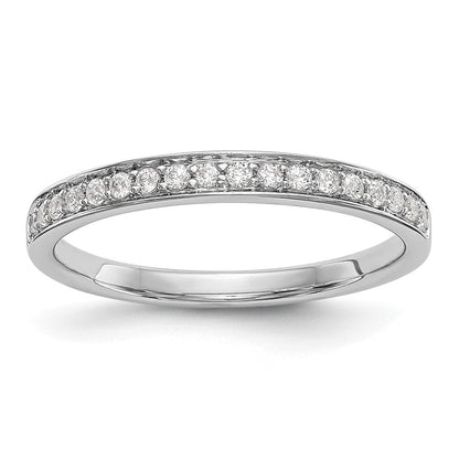 14K Weißgold Ehering mit natürlichen Diamanten 0,18 ct