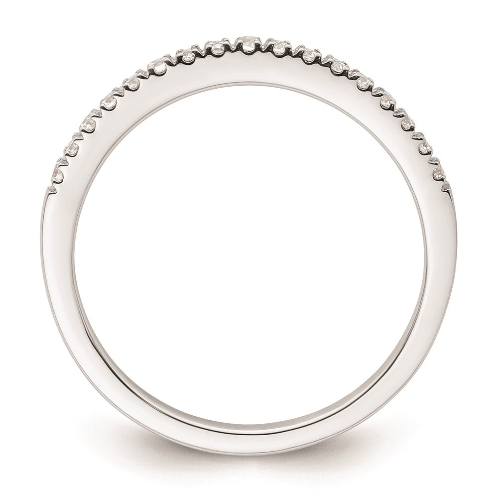 14K Weißgold Ehering mit natürlichen Diamanten
