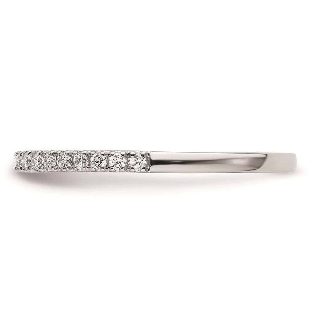 14K Weißgold Ehering mit natürlichen Diamanten