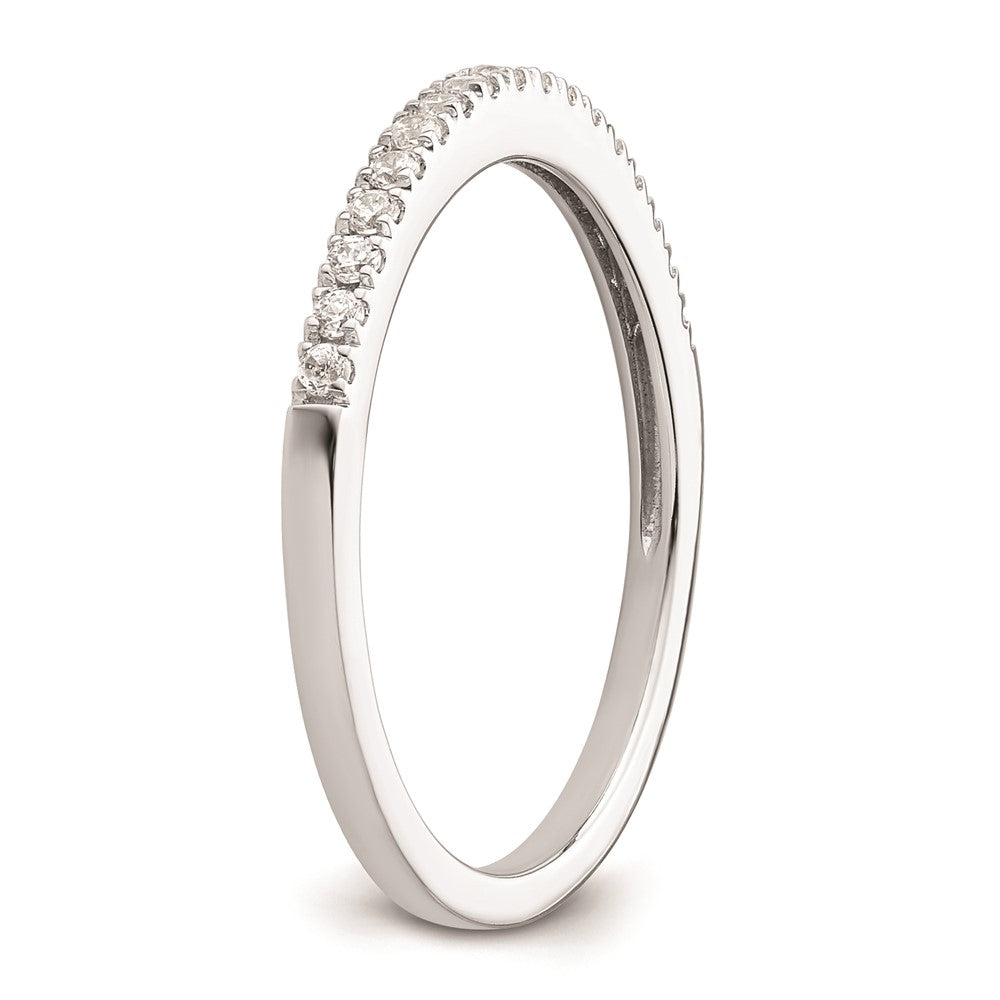 14K Weißgold Ehering mit natürlichen Diamanten