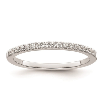 14K Weißgold Ehering mit natürlichen Diamanten
